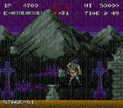 Haunted Castle for Arcade - A deadly wall! Flying blocks are dangerous, avoid them...