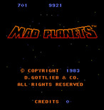 Mad Planets for Arcade - Title screen.