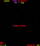 Space Firebird for Arcade - Game over.