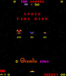 Space Firebird for Arcade - Title screen (U.S. version).