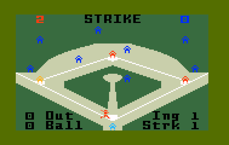 World Championship Baseball Intellivision Screenshot: Strike!