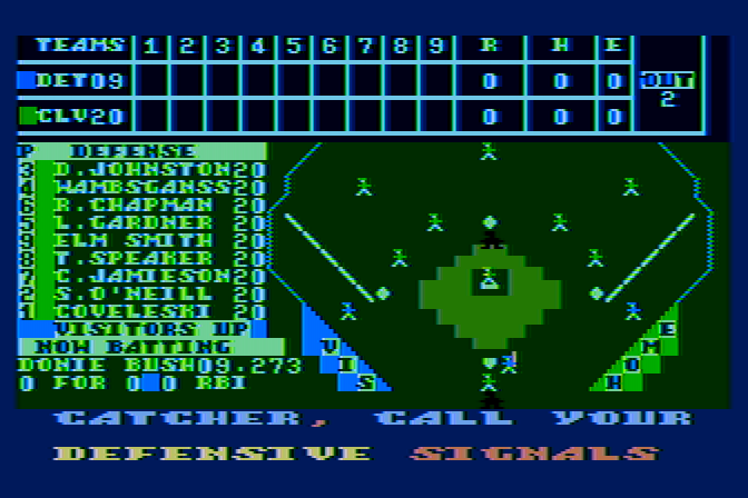 Monday Morning Manager Atari 8-bit Screenshot: Game start.