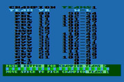 Monday Morning Manager for Atari 8-bit - Champion teams.