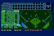 Monday Morning Manager for Atari 8-bit - A pick off attempt...