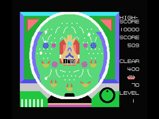 Pachinko-U.F.O. MSX Screenshot: On to the next pattern...