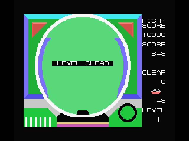 Pachinko-U.F.O. MSX Screenshot: Level cleared.