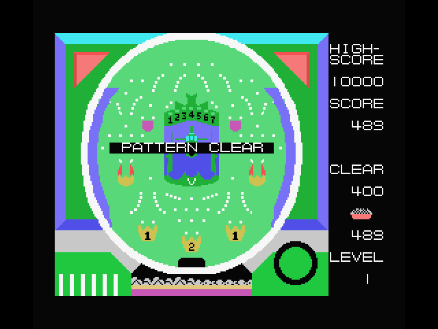 Pachinko-U.F.O. MSX Screenshot: Pattern clear!