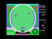 Pachinko-U.F.O. for MSX - Bonus time; try to hit the aliens!