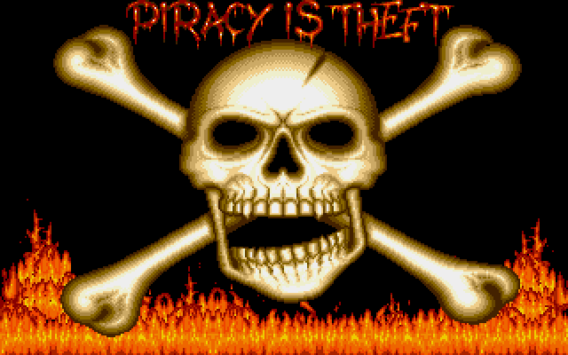 Anarchy Amiga Screenshot: Anti-piracy loading screen.