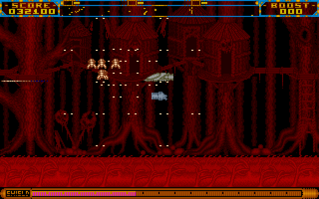 Anarchy Amiga Screenshot: Numerous small, fast enemies closing in...