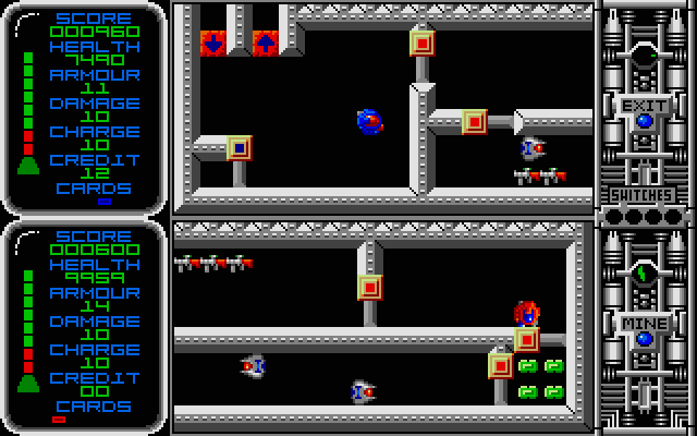 Captain Fizz Meets the Blaster-Trons Atari ST Screenshot: Located some green key cards...