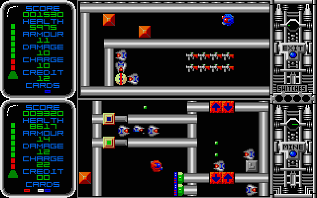 Captain Fizz Meets the Blaster-Trons Atari ST Screenshot: Deadly enemies are all over the place!