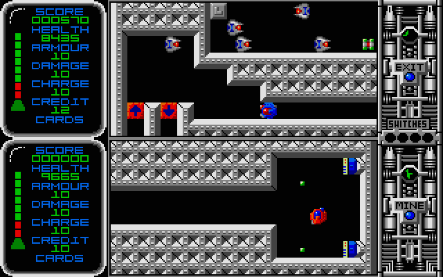 Captain Fizz Meets the Blaster-Trons Atari ST Screenshot: Second player joins the game.