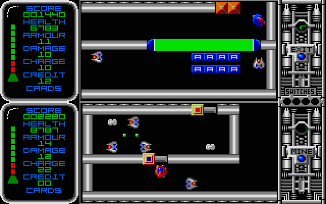 Captain Fizz Meets the Blaster-Trons Atari ST Screenshot: Watch out for that green force field!