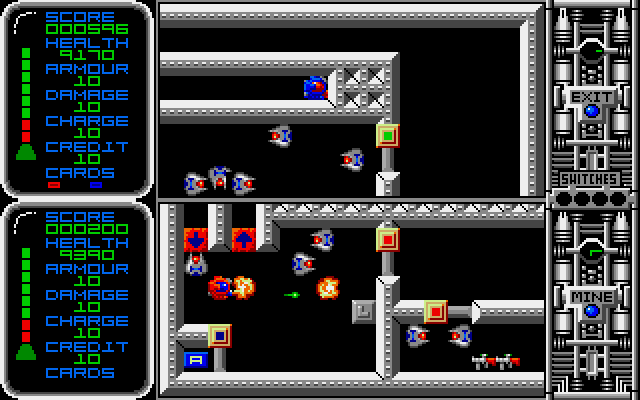 Captain Fizz Meets the Blaster-Trons Amiga Screenshot: Dangerous enemies are everywhere!