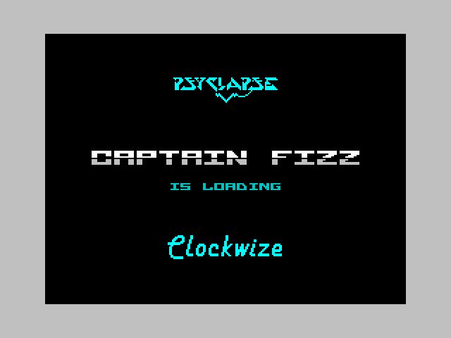 Captain Fizz Meets the Blaster-Trons ZX Spectrum Screenshot: Loading screen 1.