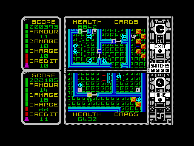 Captain Fizz Meets the Blaster-Trons ZX Spectrum Screenshot: Exploring the area a bit...
