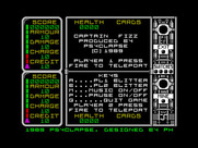 Captain Fizz Meets the Blaster-Trons for ZX Spectrum - Controls overview.