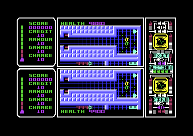 Captain Fizz Meets the Blaster-Trons Commodore 64 Screenshot: Game start.