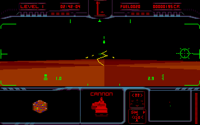 Matrix Marauders Amiga Screenshot: Danger, an obstacle is ahead...