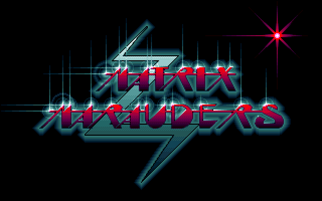 Matrix Marauders Amiga Screenshot: Title screen.