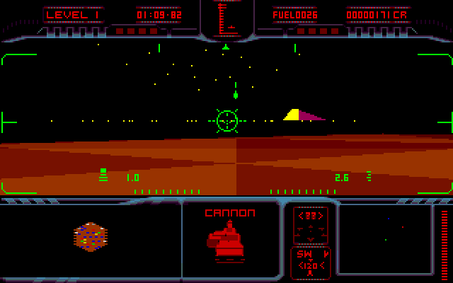 Matrix Marauders Amiga Screenshot: Blasting away.