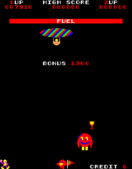 Naughty Boy Arcade Screenshot: I earned some bonus points.