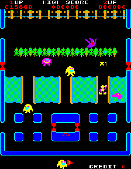 Naughty Boy Arcade Screenshot: Level 4 start.