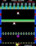 Naughty Boy for Arcade - Each level begins with an overview where the screen scrolls from top to bottom.