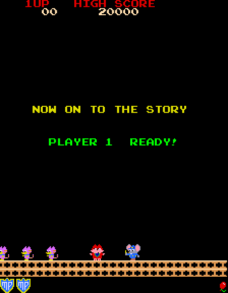 Mappy Arcade Screenshot: Game introduction.