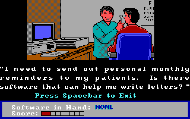 FUNdamentals, The IBM PC/Compatibles Screenshot: What software could help this person?