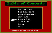 FUNdamentals, The for IBM PC/Compatibles - Program menu.