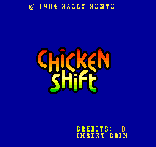 Chicken Shift Arcade Screenshot: Title screen.
