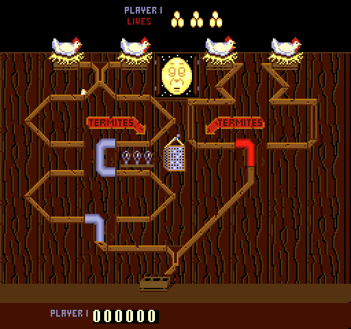 Chicken Shift Arcade Screenshot: Game start.