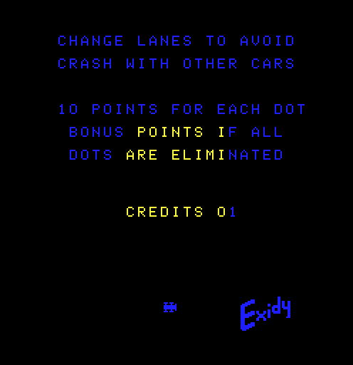 Crash Arcade Screenshot: Game instructions.