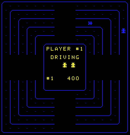 Crash Arcade Screenshot: Both cars are in different lanes...for now.