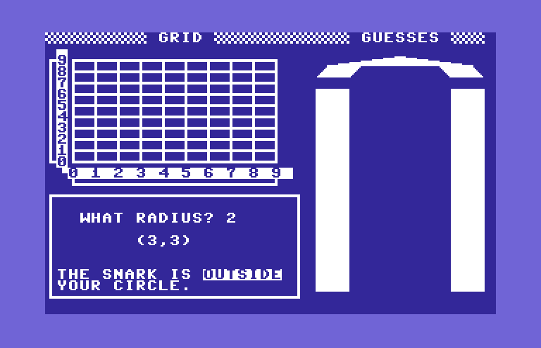 Games III Commodore 64 Screenshot: Snark: game start.