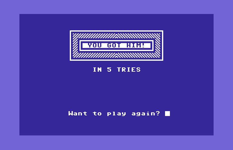 Games III Commodore 64 Screenshot: Snark: I got him!