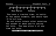Games III for Commodore 64 - Snoopy: Instructions continued.