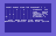 Games III for Commodore 64 - Star Trek: game start.