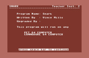 Games III for Commodore 64 - Snark: teacher instructions.