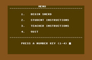 Games III for Commodore 64 - Snerd: main menu.
