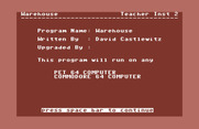Games III for Commodore 64 - Warehouse: credits screen.