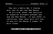 Games III for Commodore 64 - Snoopy: Instructions, page 1.