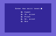 Games III for Commodore 64 - Snoopy: Select a skill level.