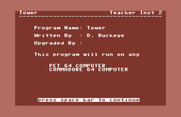 Games III for Commodore 64 - Tower: credits screen.