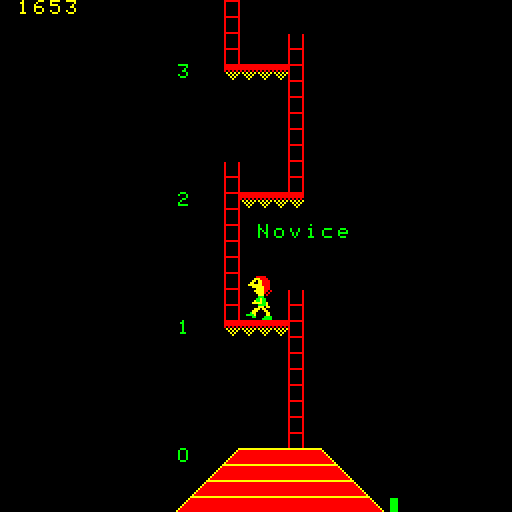 Fax Arcade Screenshot: Climbing up the trivia ladder...