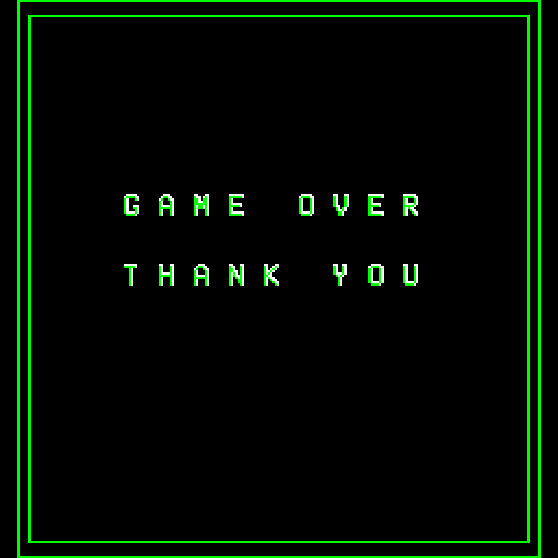 Fax Arcade Screenshot: Game over.