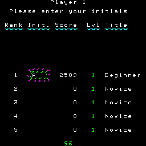Fax Arcade Screenshot: A new high score!