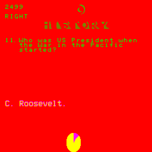 Fax Arcade Screenshot: A correct response!